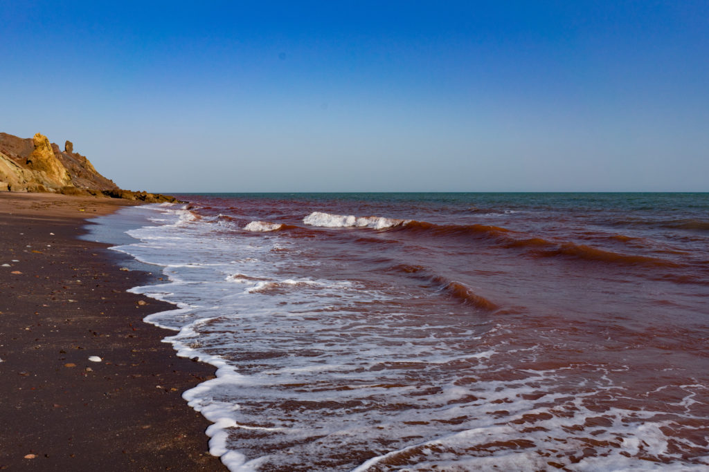 Red beach at Hormoz Island